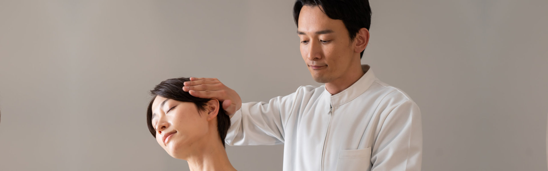 Japanese woman receiving a massage