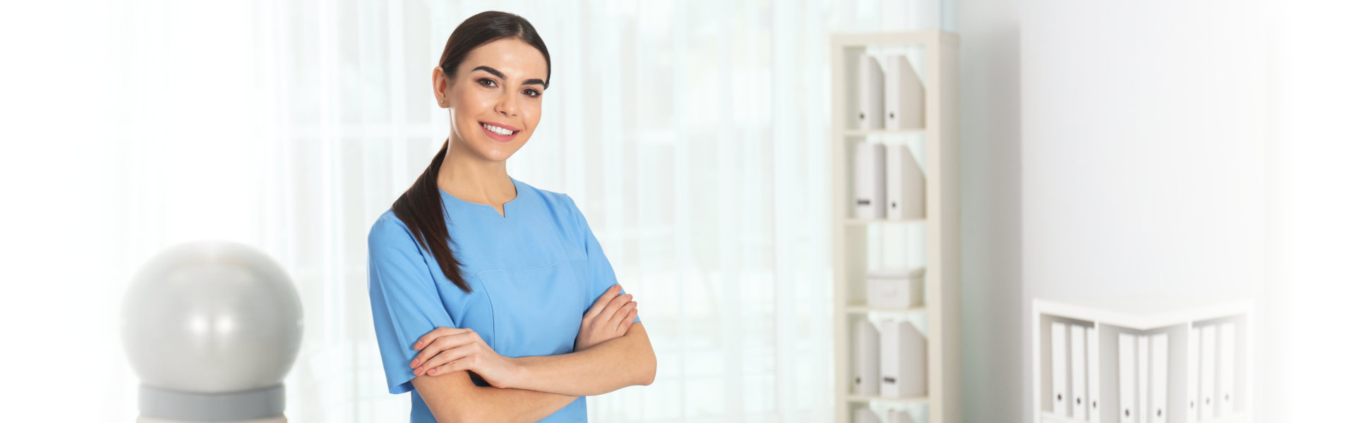 nurse smiling